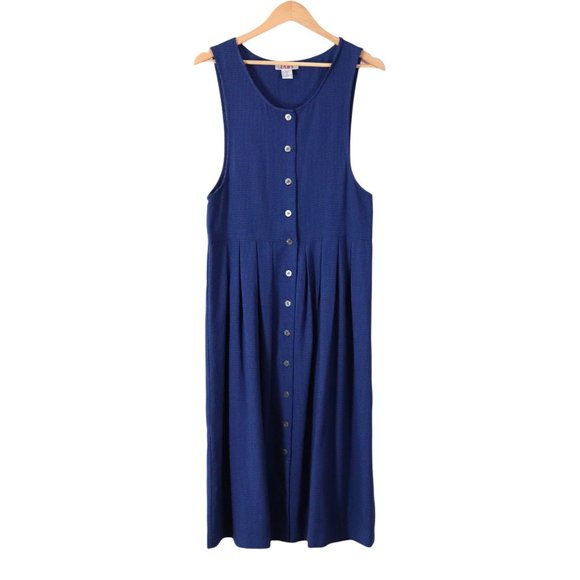 SOLD vintage 90s check plaid pinafore maxi dress M grunge cottagcore jumper - Picture 6 of 11